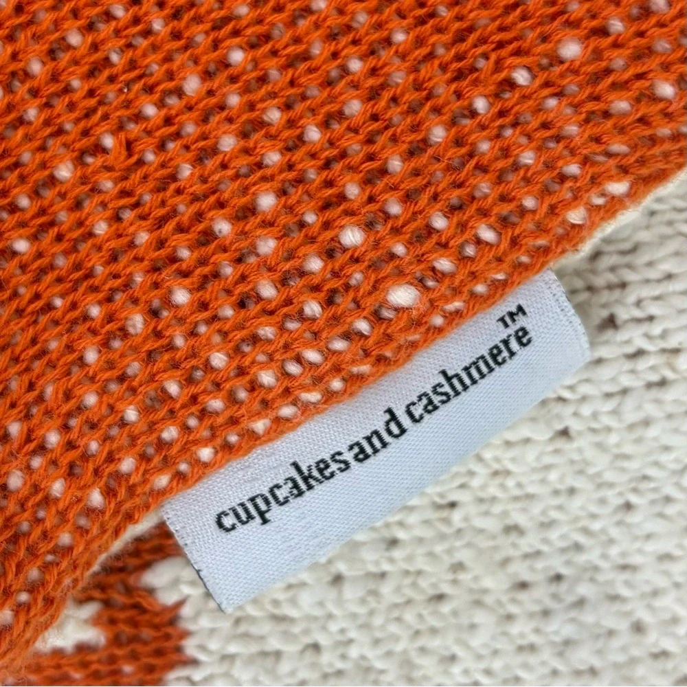 Cupcakes & Cashmere sweater knit pillow cover/orange&cream/Pumpkin Spice